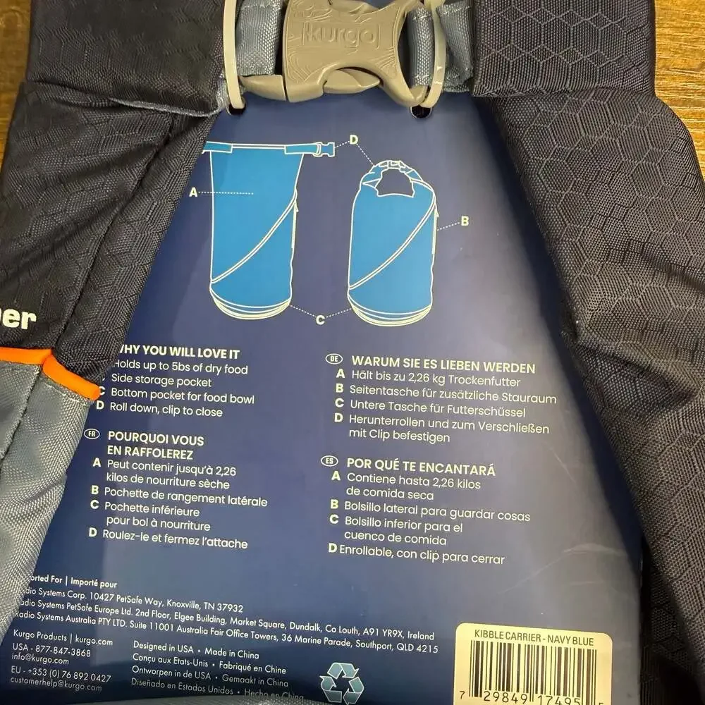 Kurgo RSG Townie Harness  Large with Matching Hydration Flask and Kibble Carrier